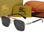 Burberry Check Double Bridge Square Polarized Sunglasses