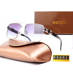 Gucci GG Rimless Square Polarized Sunglasses