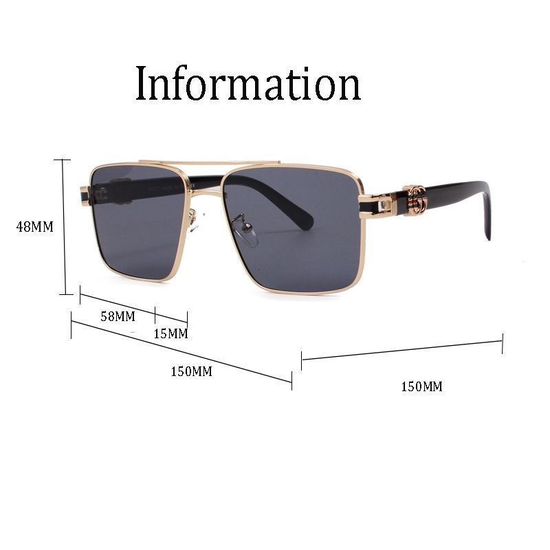 Gucci GG Rimless Square Polarized Sunglasses
