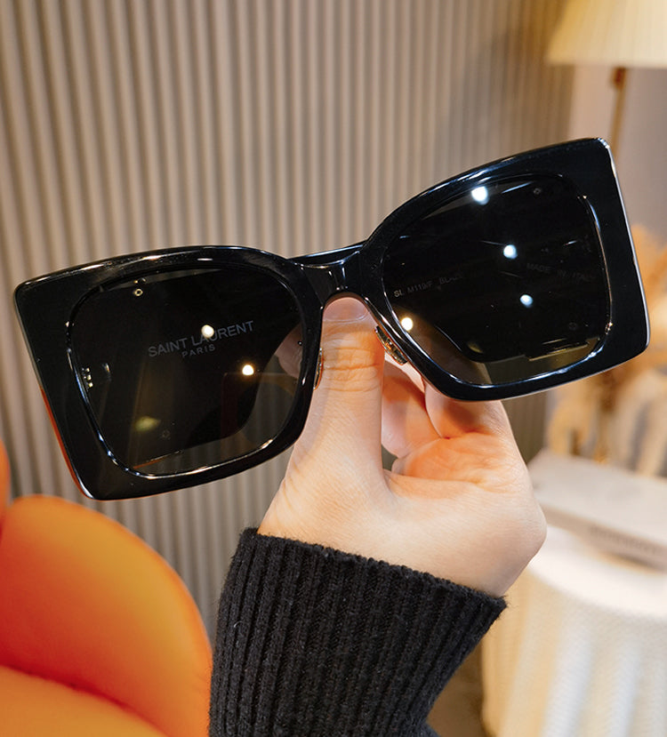 Yves Saint Laurent YSL Oversized Butterfly Polarized Sunglasses
