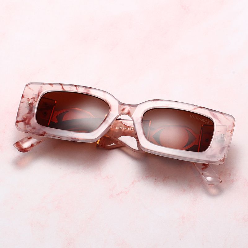Versace Medusa Thick-Frame Rectangular Polarized Sunglasses