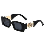Versace Medusa Thick-Frame Rectangular Polarized Sunglasses