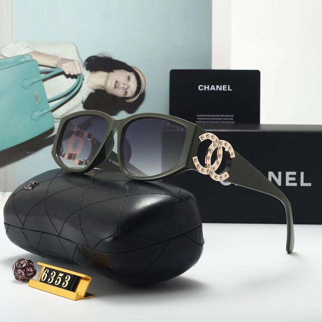 Chanel CC Pearl Cat-Eye Polarized Sunglasses