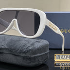 Gucci GG Oversized One-Piece Shield Polarized Sunglasses