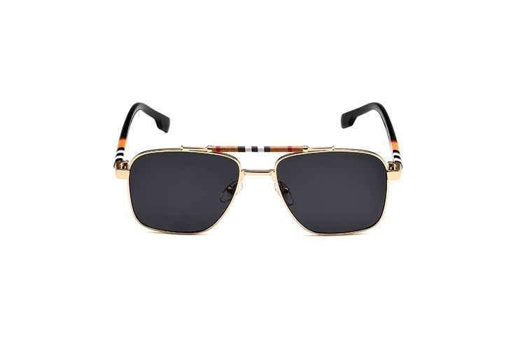 Burberry Check Double Bridge Square Polarized Sunglasses