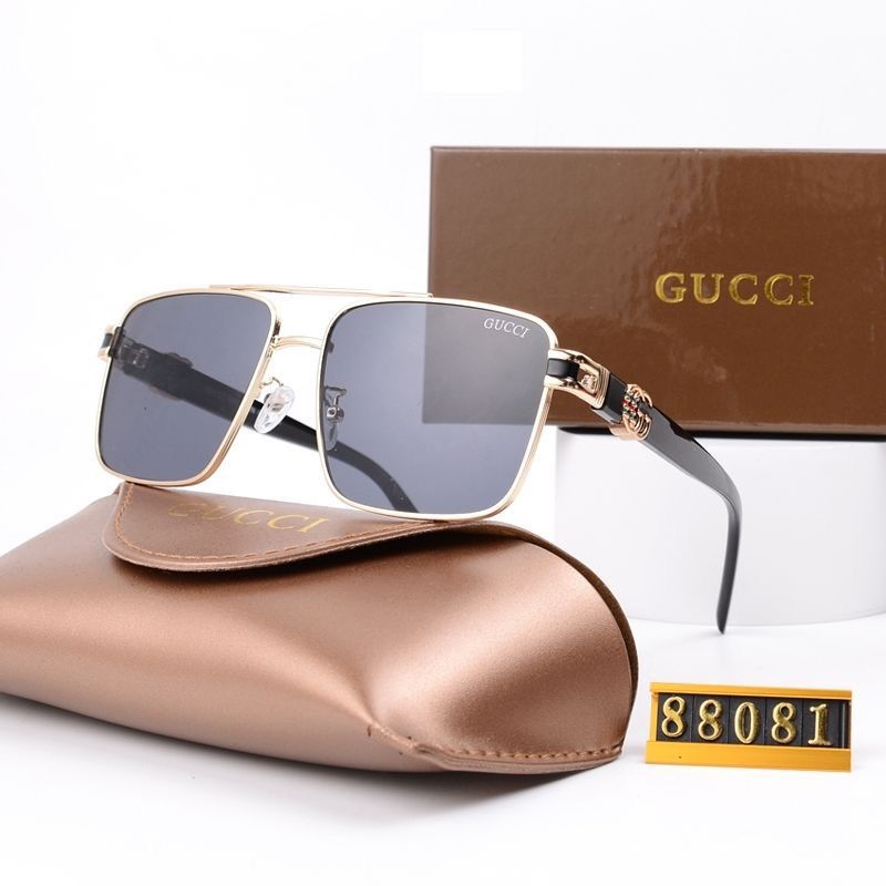 Gucci GG Rimless Square Polarized Sunglasses