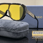 Gucci GG Oversized One-Piece Shield Polarized Sunglasses
