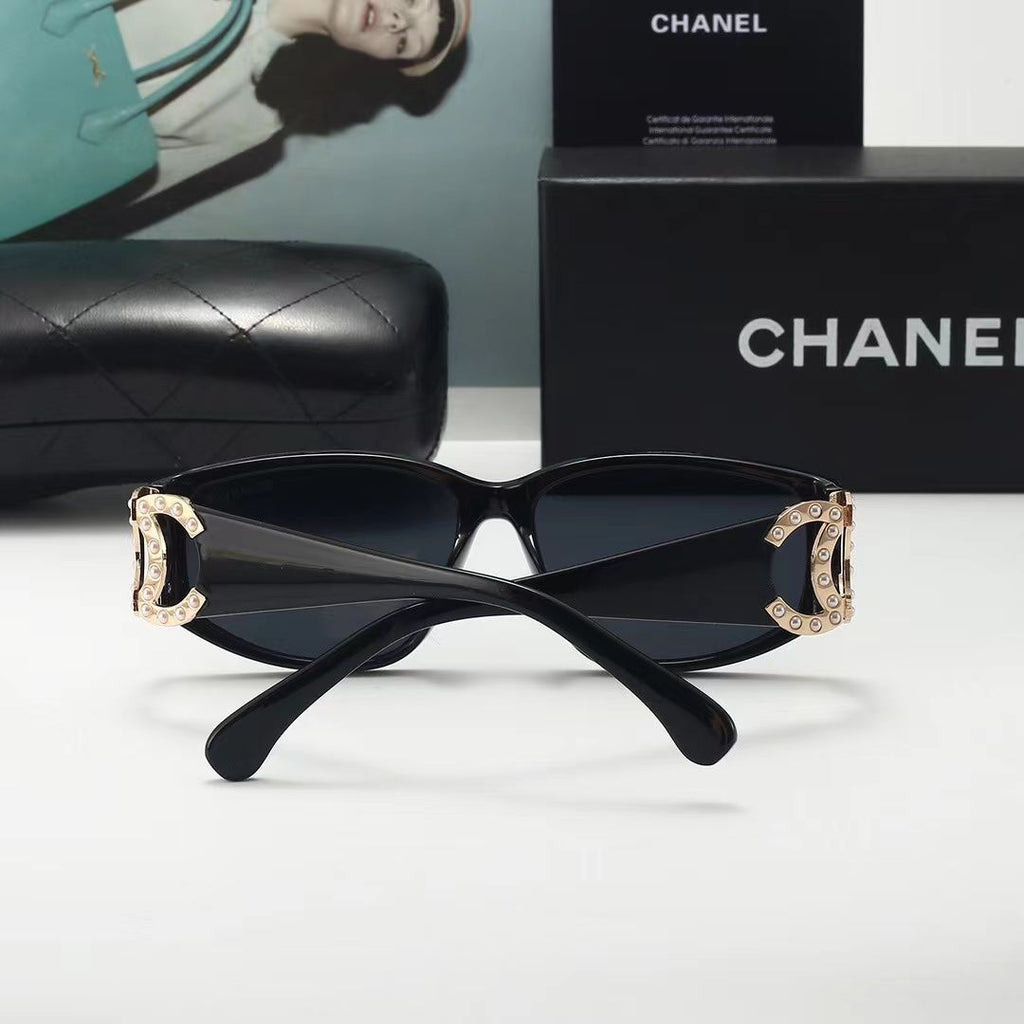 Chanel CC Pearl Cat-Eye Polarized Sunglasses