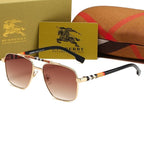 Burberry Check Double Bridge Square Polarized Sunglasses