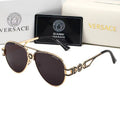 Versace Medusa Double Bridge Aviator Polarized Sunglasses