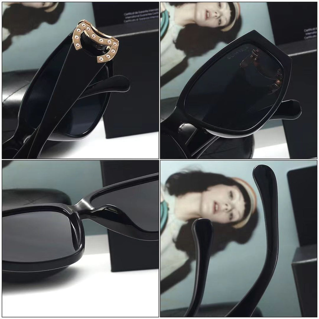 Chanel CC Pearl Cat-Eye Polarized Sunglasses
