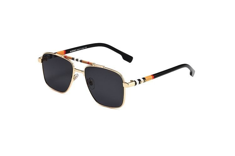 Burberry Check Double Bridge Square Polarized Sunglasses