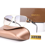 Gucci GG Rimless Square Polarized Sunglasses