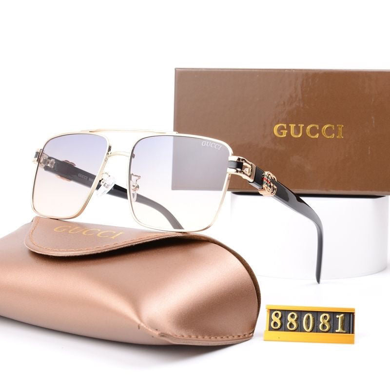 Gucci GG Rimless Square Polarized Sunglasses