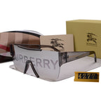 Burberry Logo Oversized Shield Polarized Sunglasses