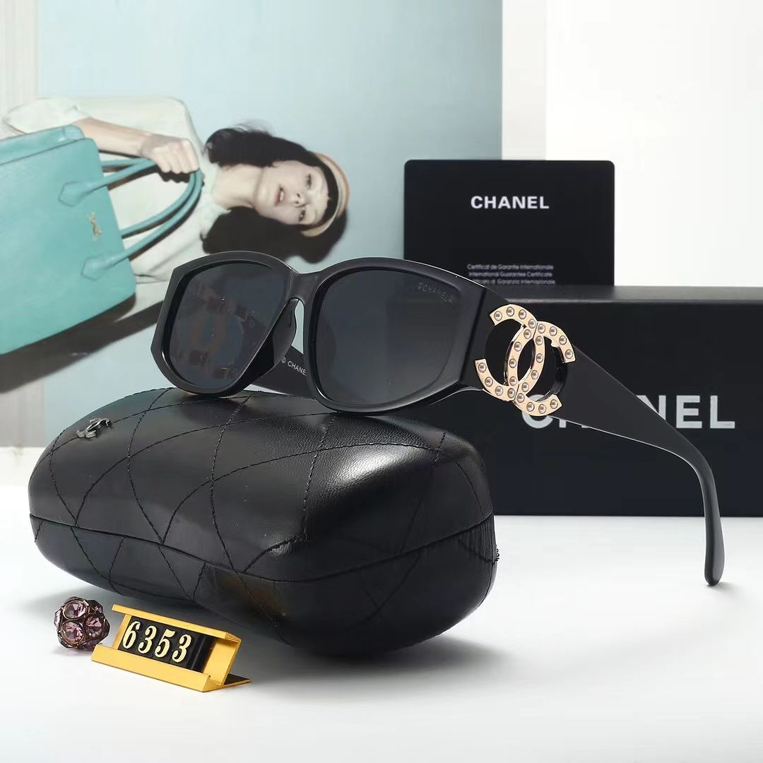 Chanel CC Pearl Cat-Eye Polarized Sunglasses