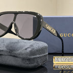 Gucci GG Oversized One-Piece Shield Polarized Sunglasses