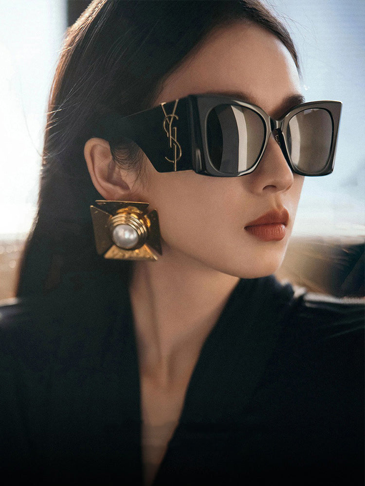 Yves Saint Laurent YSL Oversized Butterfly Polarized Sunglasses