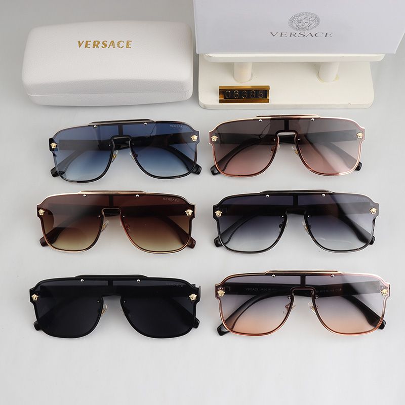 Versace Medusa Oversized Shield Polarized Sunglasses
