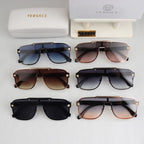 Versace Medusa Oversized Shield Polarized Sunglasses