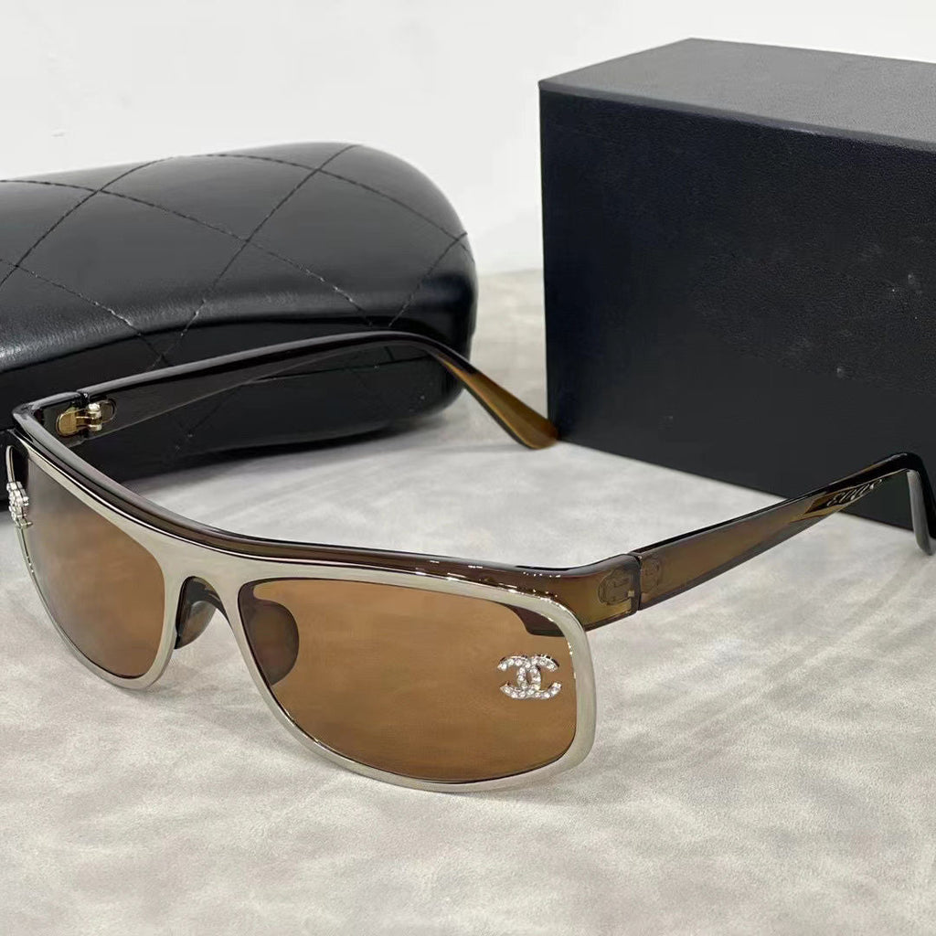 Chanel Sunglasses CC Narrow Rimless Shield UV400 Polarized