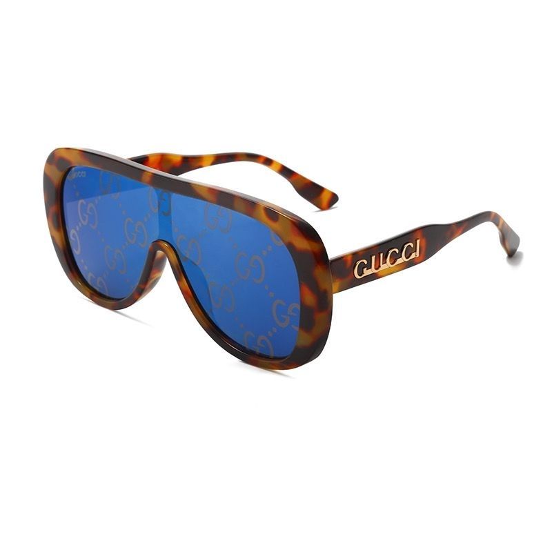 Gucci GG Oversized One-Piece Shield Polarized Sunglasses