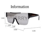 Burberry Logo Oversized Shield Polarized Sunglasses