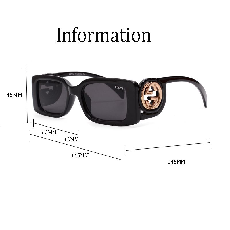 Gucci GG Medallion Oversized Square Polarized Sunglasses