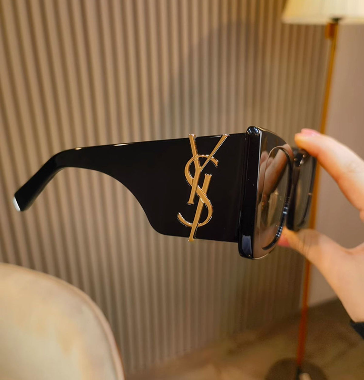 Yves Saint Laurent YSL Oversized Butterfly Polarized Sunglasses