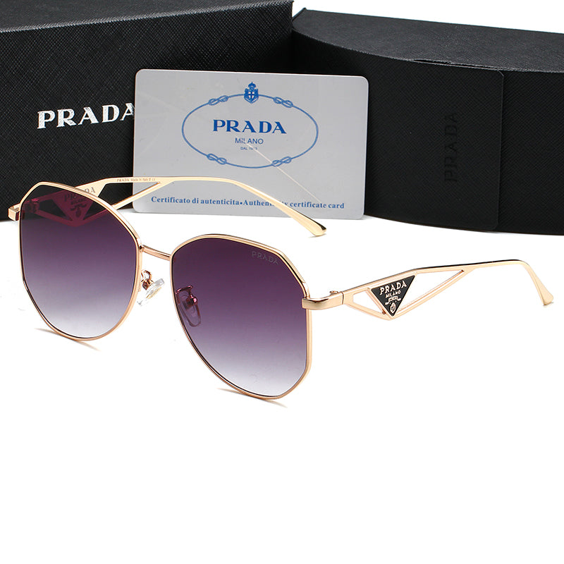 Prada Triangle Logo Aviator Polarized Sunglasses