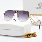 Vintage Print Metal Sunglasses