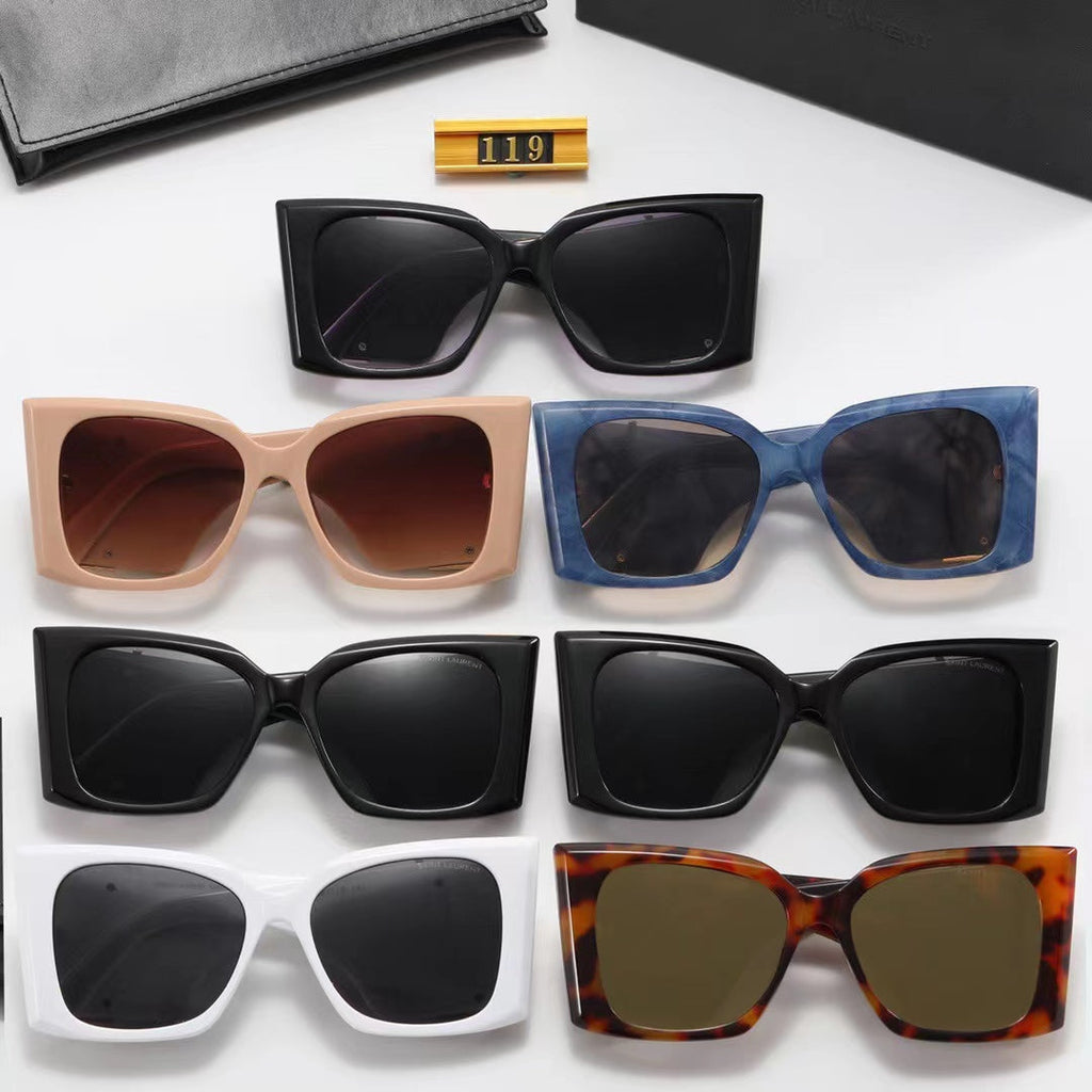 Saint Laurent Square Logo-Temple Polarized Sunglasses | UV400