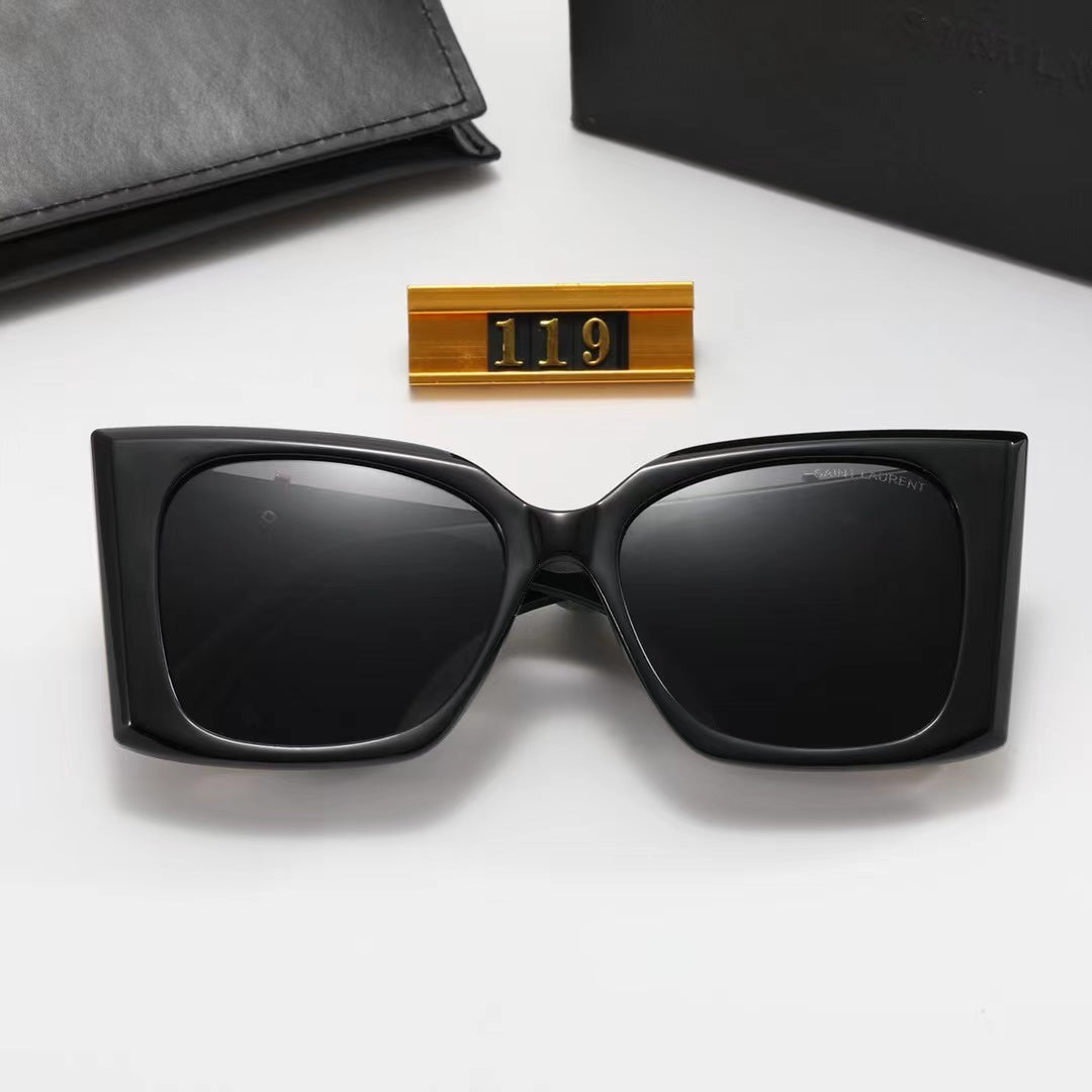 Saint Laurent Square Logo-Temple Polarized Sunglasses | UV400
