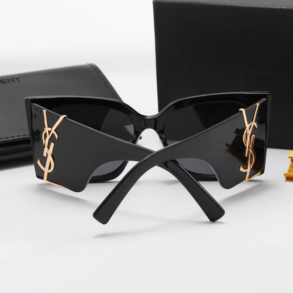 Saint Laurent Square Logo-Temple Polarized Sunglasses | UV400