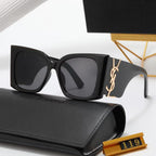 Saint Laurent Square Logo-Temple Polarized Sunglasses | UV400
