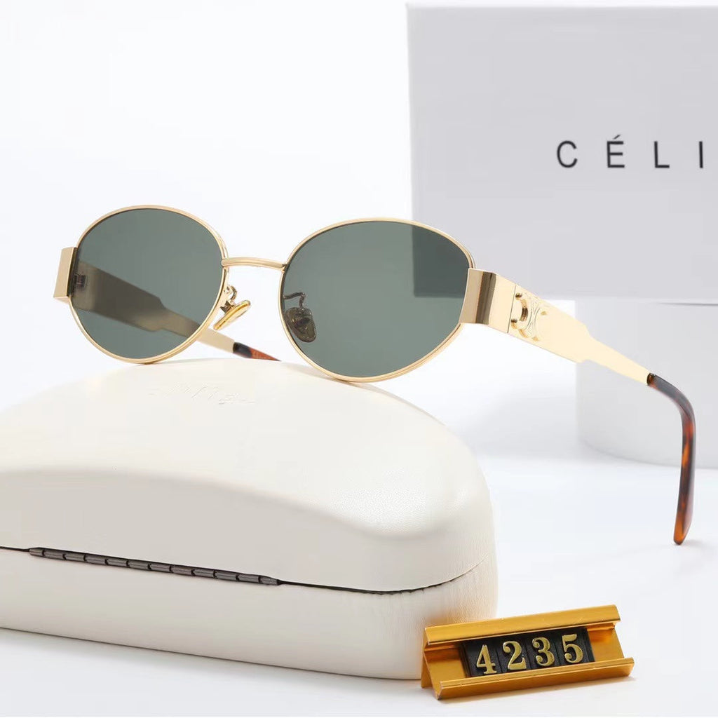 CELINE Round Metal Polarized Sunglasses | Luxury UV400 Eyewear