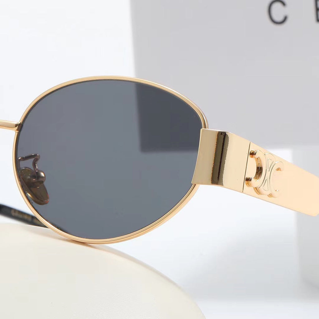 CELINE Round Metal Polarized Sunglasses | Luxury UV400 Eyewear