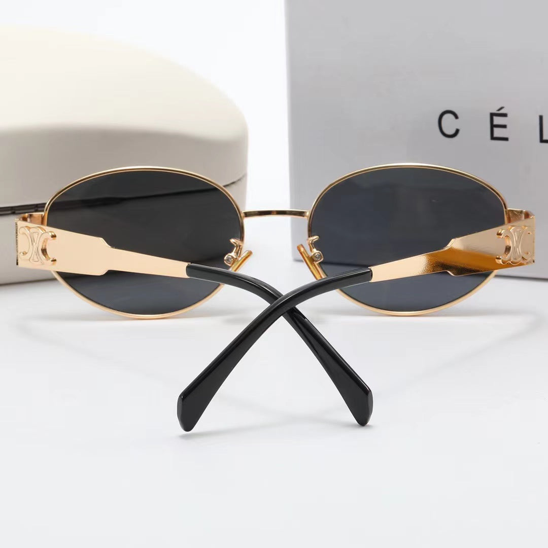 CELINE Round Metal Polarized Sunglasses | Luxury UV400 Eyewear