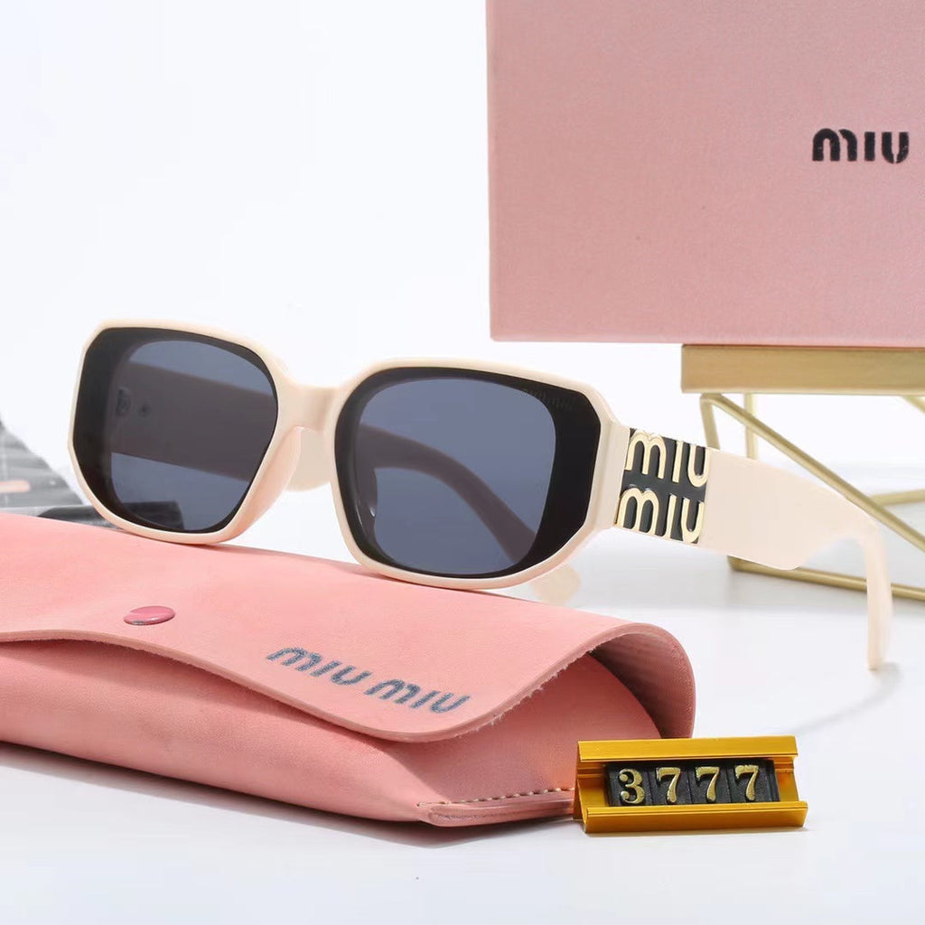 MIU MIU Square Logo-Temple Polarized Sunglasses | Luxury UV400