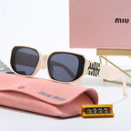 MIU MIU Square Logo-Temple Polarized Sunglasses | Luxury UV400