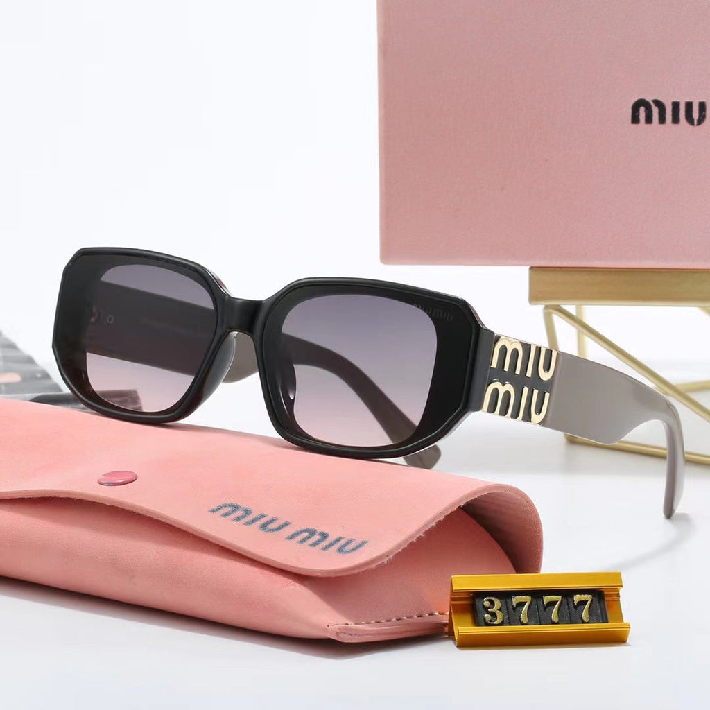 MIU MIU Square Logo-Temple Polarized Sunglasses | Luxury UV400