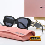 MIU MIU Square Logo-Temple Polarized Sunglasses | Luxury UV400