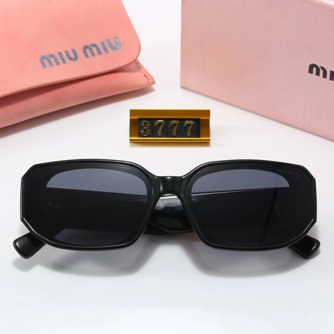 MIU MIU Square Logo-Temple Polarized Sunglasses | Luxury UV400