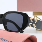 MIU MIU Square Logo-Temple Polarized Sunglasses | Luxury UV400