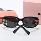 MIU MIU Square Logo-Temple Polarized Sunglasses | Luxury UV400