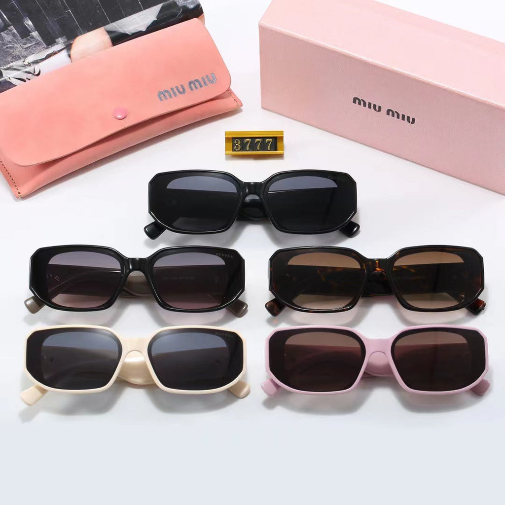 MIU MIU Square Logo-Temple Polarized Sunglasses | Luxury UV400