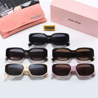 MIU MIU Square Logo-Temple Polarized Sunglasses | Luxury UV400