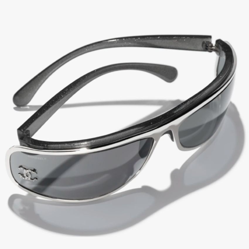 Chanel Sunglasses CC Narrow Rimless Shield UV400 Polarized