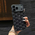 Goyard iPhone 18 Pro Max Case – Monogram Goyard Vintage Designer Cover Black