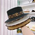 Louis Vuitton Monogram Flat-Brim Straw Hat